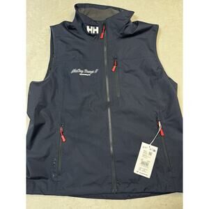 Helly Hansen Crew Vest XL Navy Softshell Windproof Water-Resistant Note-Has Logo